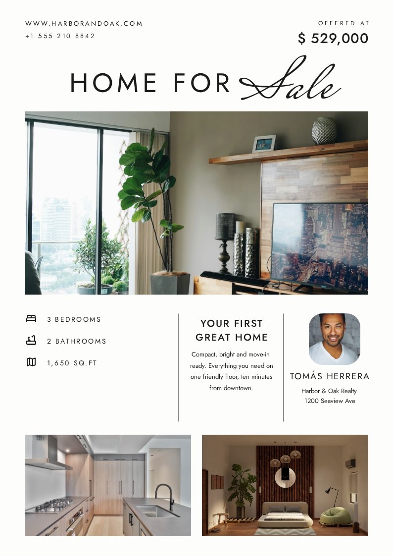On-brand piece — home at $529,000