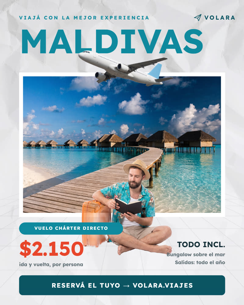Travel promo template — Maldives